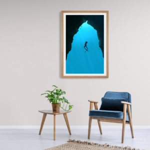 illustration-poster-femme-bleu-ocean